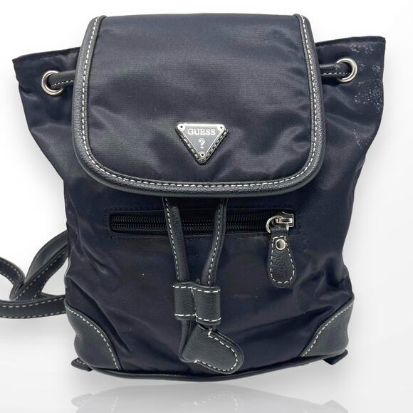 00s GUESS Vintage Black Drawstring Backpack - Picture 11 of 11